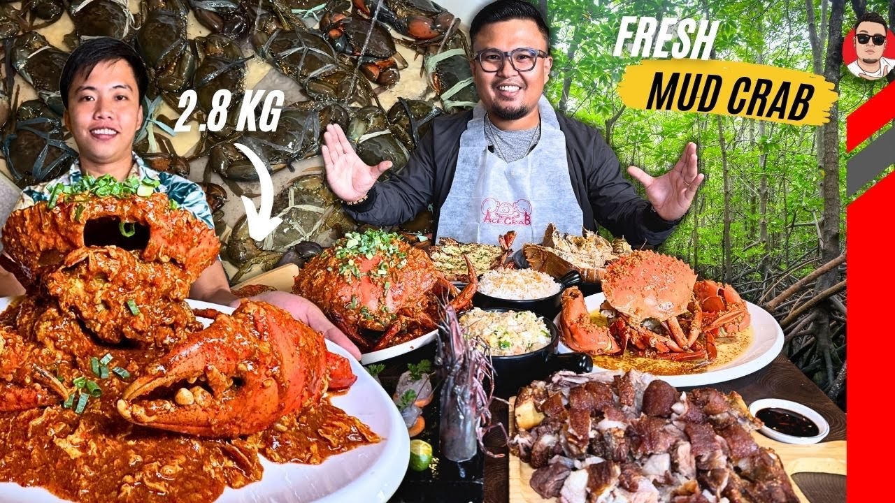 Mactan's 2kg Giant Mud CRAB!! Jumbo PRAWNS FRESH from the Tank!!