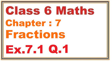 Ex.7.1, (Q.1) Chapter:7 Fractions | Ncert Maths Class 6 | Cbse