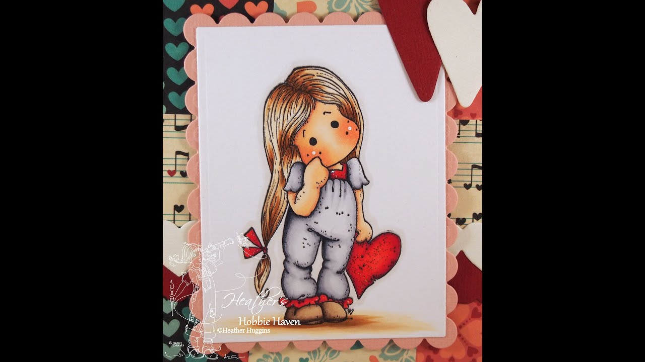 Lonely Tilda with Her Heart Copic Coloring Card Kit