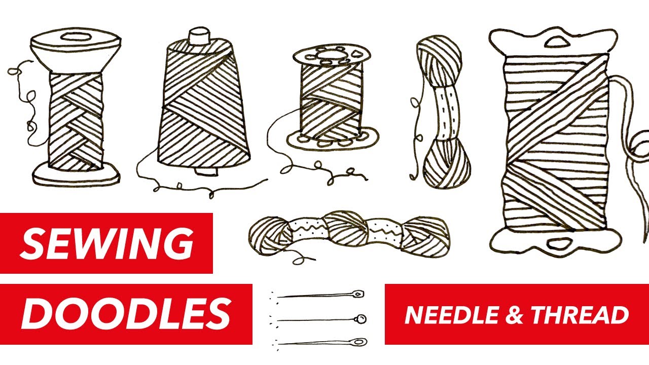 How to draw Sewing Needle 