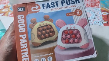 ASMR Unboxing PINK RABBIT Speed Push Game Pop it Electronic Fidget Toy