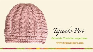 Dos agujas: cÃ³mo tejer una boina en punto acanalado  (Parte1)