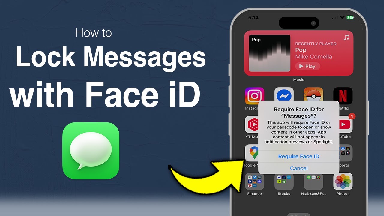 How to Lock Messages on iPhone with Face ID - Step by Step - YouTube