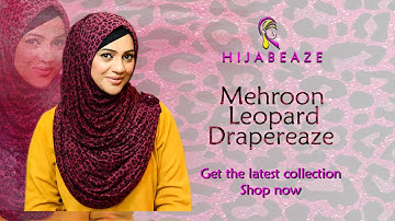 MEHROON LEOPARD DRAPEREAZE | Hijabeaze by Urooj