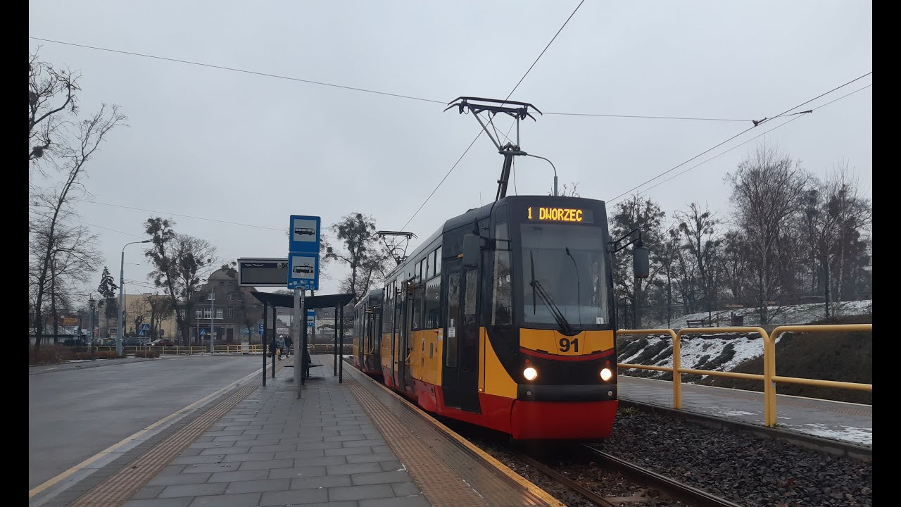 MZK Grudziądz - Linia: 1 - Kierunek: Tarpno - Konstal 805Na-MM #91 + Konstal 805Na-MMD #92