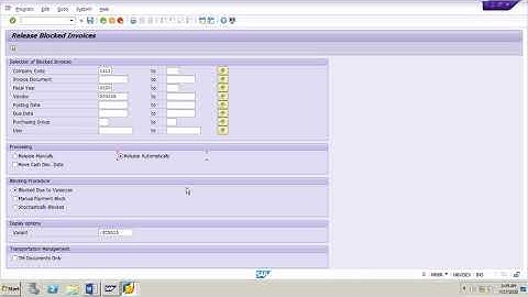 SAP MM Invoice verification Section C Exercise Release Invoice Automatically