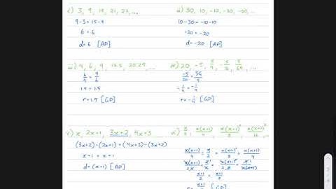 Calculating Common Difference or Ratio