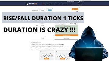 Binary.com Trading Strategy Rise Fall Duration 1 Tikcs - Best Accuracy 99 99% wins