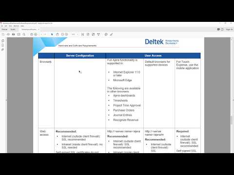 Supported Browsers Deltek Ajera New User Guide