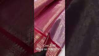 Kanjivaram semi pattu saree wtsup no.9542053536