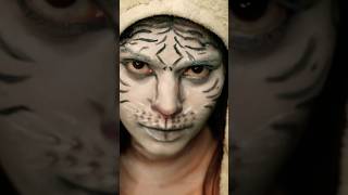 white tiger makeup tiger🤍 🐅 #sfx #halloween #shortsviral