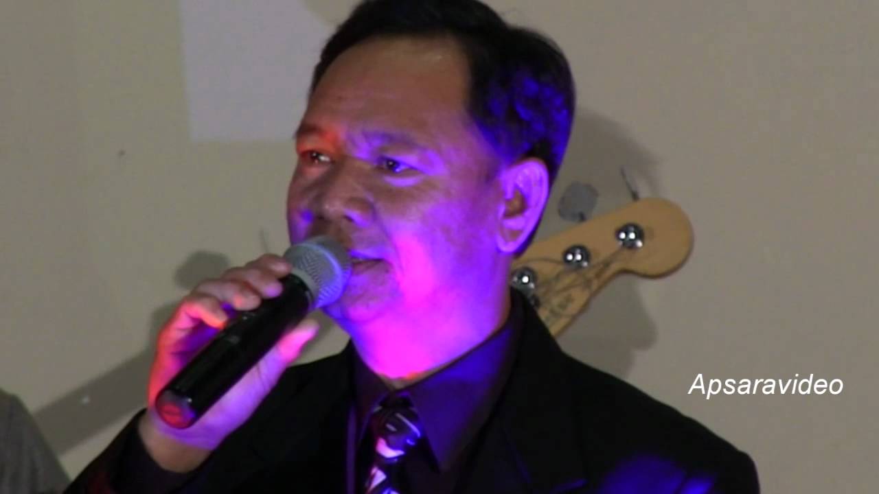 Kim Sokhon singing a slow song  at CEAA Fundraiser event La Lune Palace Restaurant LB