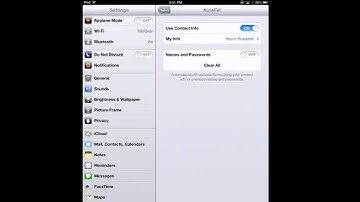 Autofilling Form Data