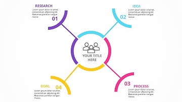 Create 4 Steps Infographic Slide in PowerPoint