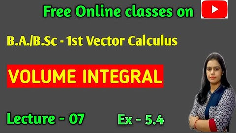 #volume_integral#new_era_maths_classes#vector_calculus How to Find Volume Integral B.A./B.Sc - 1st