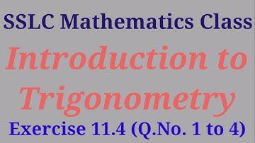 10th std. Mathematics Chapter - Introduction to Trigonometry (Exercise 11.4)