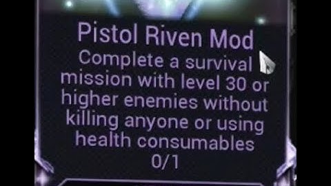 Warframe Complete a survival mission with level 30 or higher without killing anyone