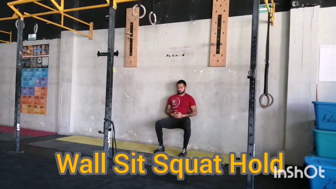 Wall Sit Squat Hold. YouTube