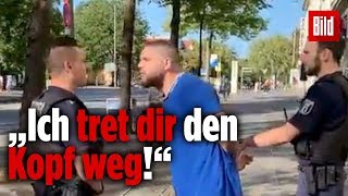 Fler beleidigt Berliner Polizisten aufs Übelste | Das Video