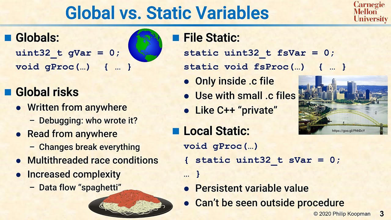 Is A global variable static?