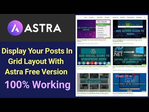 Display Your Posts In Grid Layout With Astra Free Version