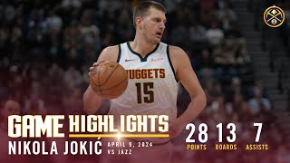 Nikola Jokić Full Game Highlights vs. Jazz 🎥