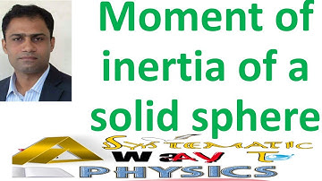 Moment of inertia of a solid sphere|Rotational inertia of a solid sphere by systematic way toPhysics