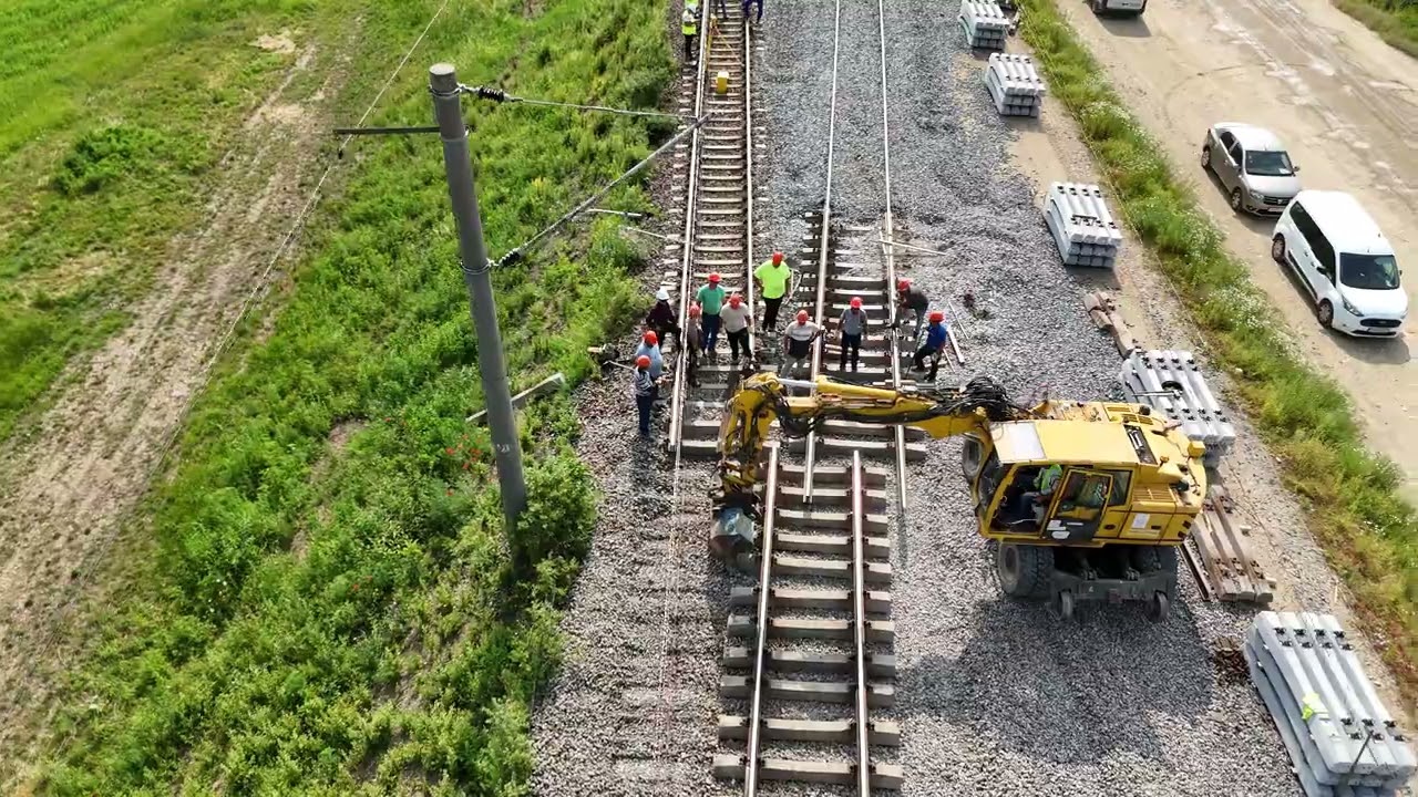 Lucrări modernizare Lotul 2 Lugoj - Timișoara Est - inflexiune Stația Belinț