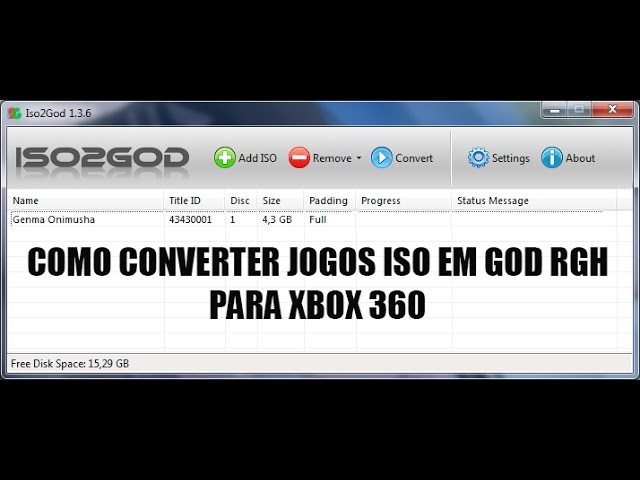 COMO CONVERTER JOGOS ISO DE XBOX 360 EM GOD RGH 