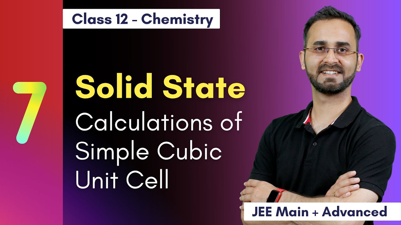 Solid State - Calculations ofSimple Cubic Unit Cell | JEE Advance ...