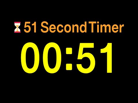 ⏱ 51 Second Timer / 🔊 Alarm / 👍 Simple Timer