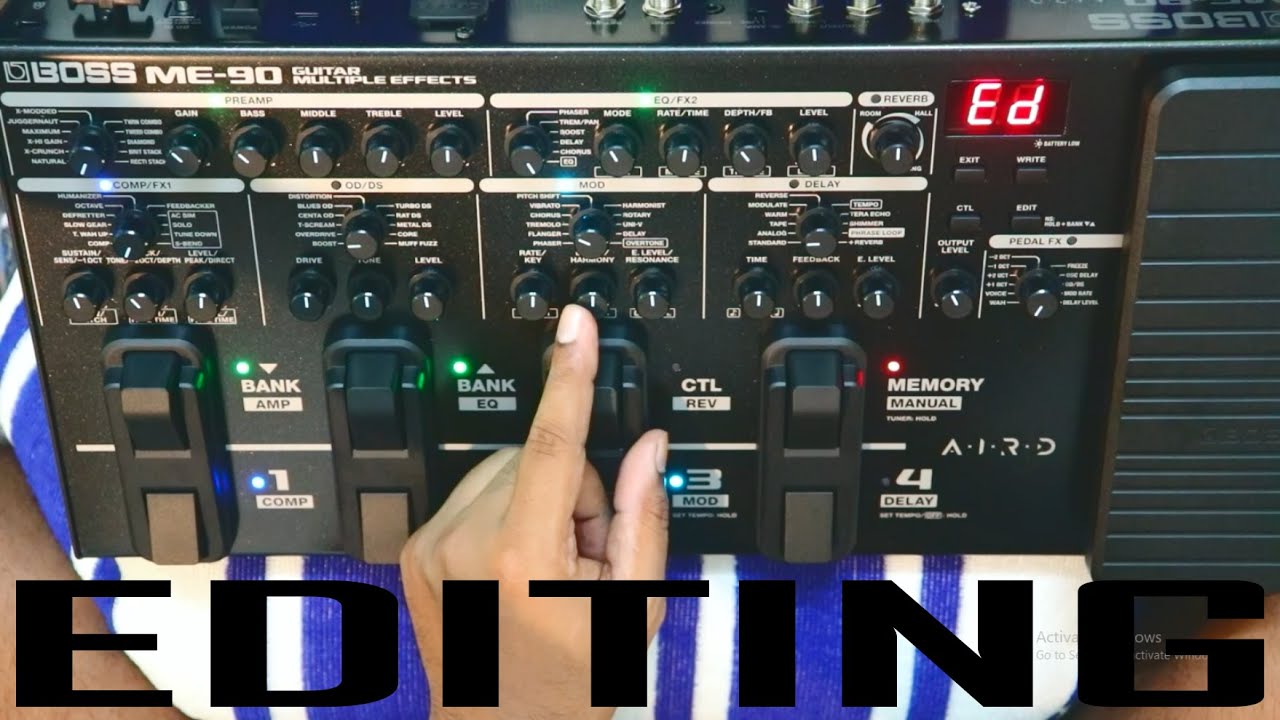BOSS ME-90 ll Editing & Settings ll Guitar Pedal ll Sourav Mandal - YouTube