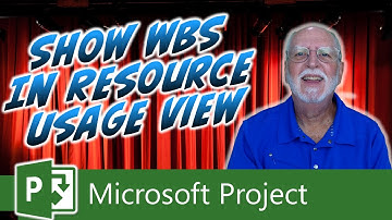 Display the WBS in Resource Usage View
