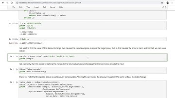 QuantLib notebooks: discount margin calculation