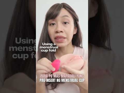 How will a menstrual cup fit inside using different folds. #shorts