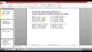 Ch 2 - Assignment of Variables and Constants