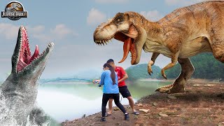Jurassic World’s Scariest Dinosaur Attacks | Trex Dinosaur Chase| Mosasaurus | Dinosaur | Ms.Sandy