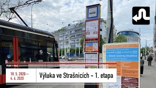 🚧 Výluka ve Strašnicích - 1.etapa [4K]