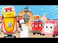 SUPER ROBOT y el EQUIPO DE RESCATA salva a los CAMIONES BEBES del FUEGO - Robot &amp; Bombero | Robofuse
