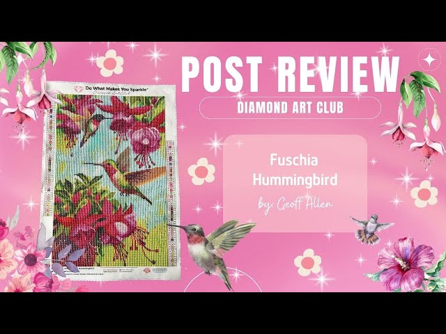 Post Review - Fuschia Hummingbird from Diamond Art Club  store! 