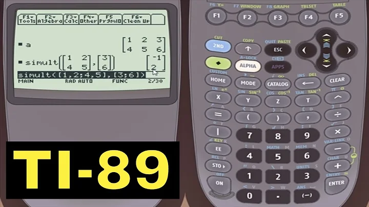 TI-89 Calculator - 16 - Solving Systems of Equations with Matrices