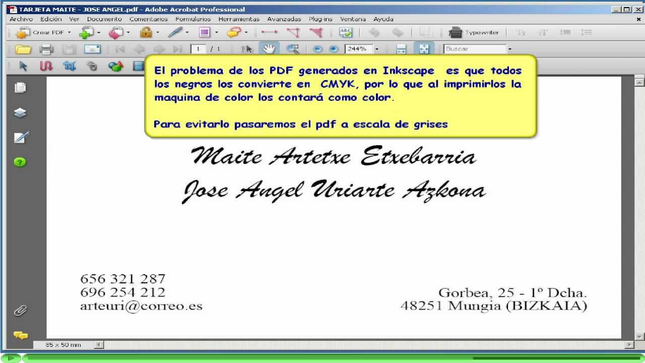 Como Hacer Una Tarjeta De Presentacion En Inkscape www.youtube.com