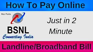 how to pay bsnl landline bill online || bsnl ftth bill #bsnl