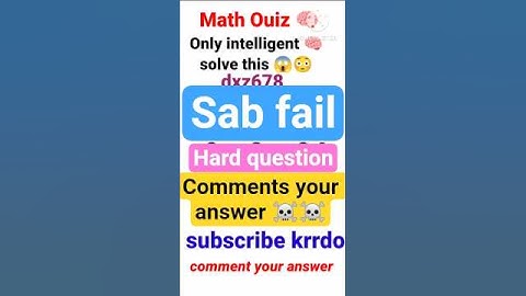 comments your answer ☠️ #shortsfeed #ytshorts #trending #maths #mathexam #subscribe #iqtest #exam