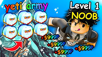 Starting Over as NOOB with OP PEAKWARDEN PET ARMY in Climb and Jump Tower! (Mount Everest Update)