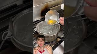 Ovo Poché Fácil E Barato Peneira, Água Quente E 15 Segundos