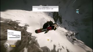 *PS4 World Record*  STEEP - 20296 Points - Space Jump Cliff Drop