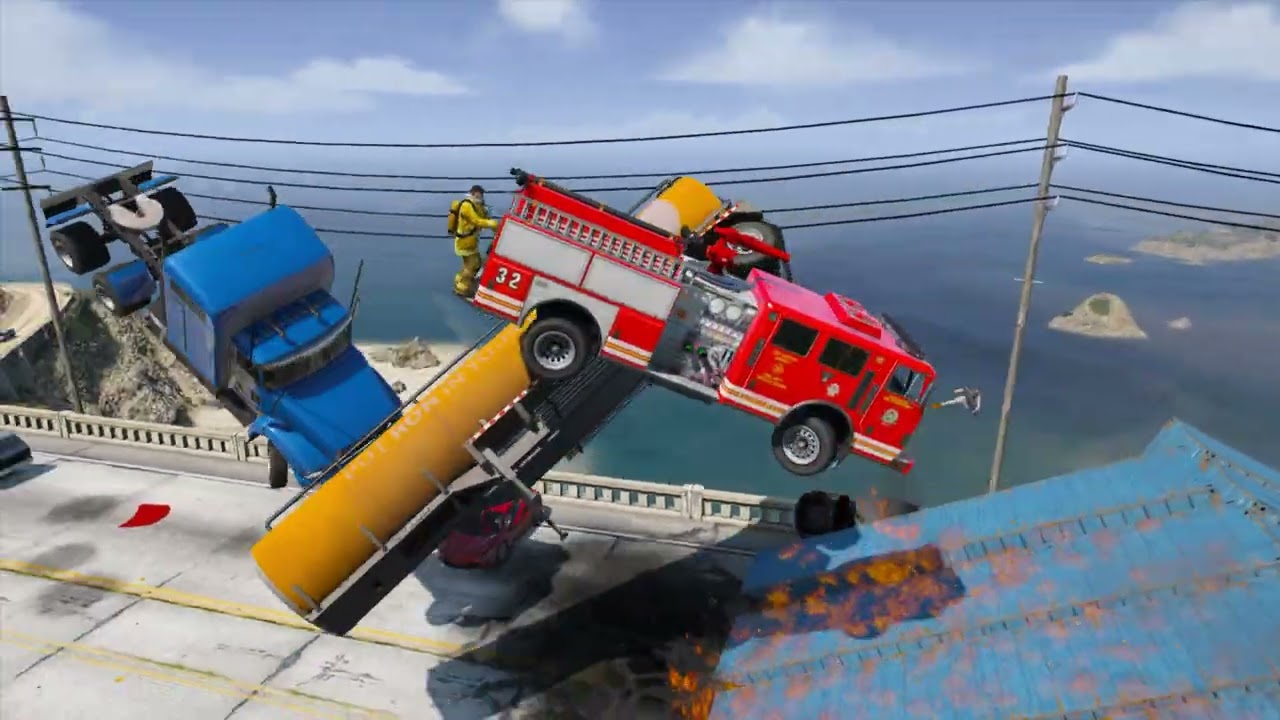 GTAV - What Happens if Double Giant Ramp on The Bridge | Part 19