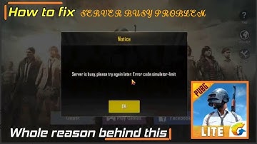 How to fix PUBG LITE server is busy restricted area problem | server did not respond problem fixed |