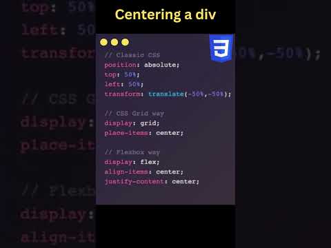 How to center